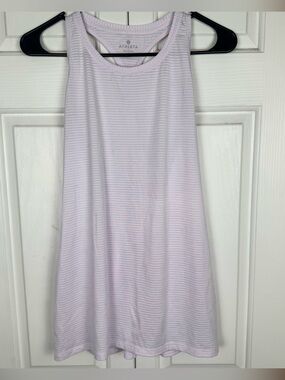 Athleta Light Lavender Striped Tank Top